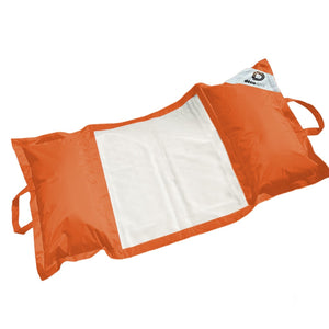 Pouf Galleggiante Piscina XXL 170x90 Arancione - Materassino Amaca a Perle (Comfort Adulto)