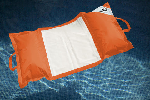 Pouf piscina in poliestere 170x90 cm Arancione