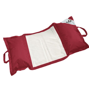 Pouf Galleggiante Piscina XXL 170x90 Rosso Peperoncino - Materassino Amaca a Perle (Comfort Adulto)