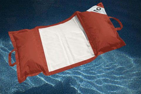 Pouf piscina in poliestere 170x90 cm terracotta