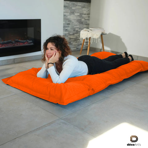 Futon XXL - Materasso da pavimento 195x100 cm - Arancione