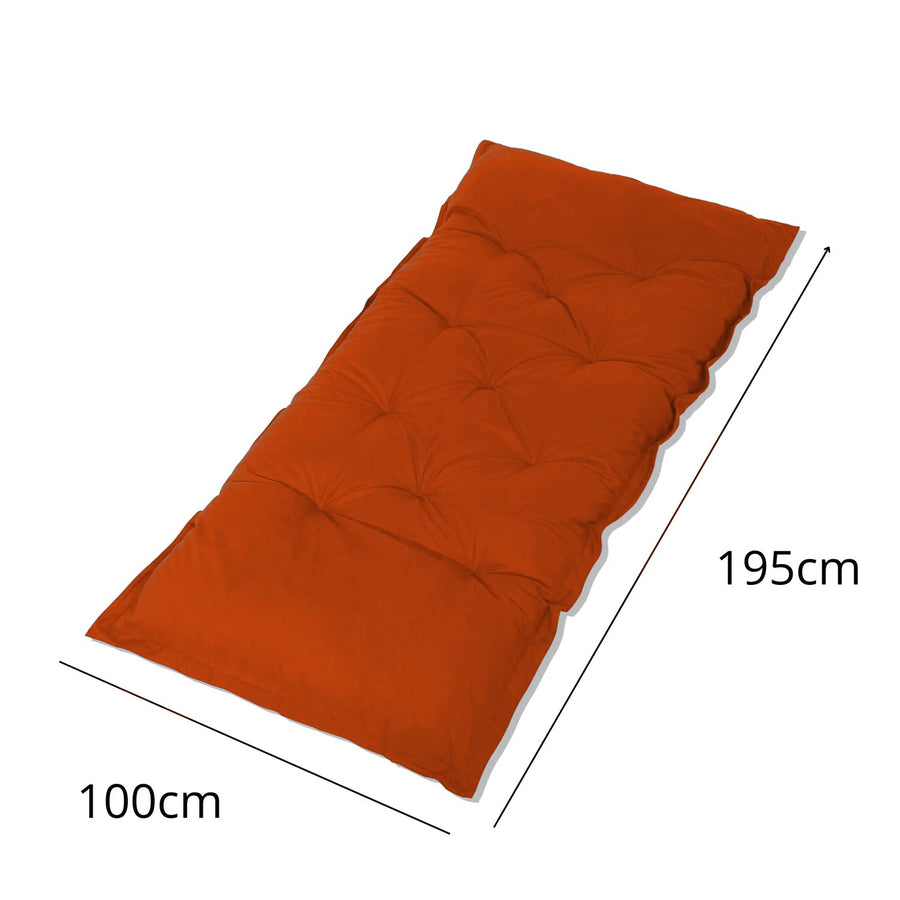 Materasso da Pavimento XXL 195x100 Terracotta, tessuto idrorepellente