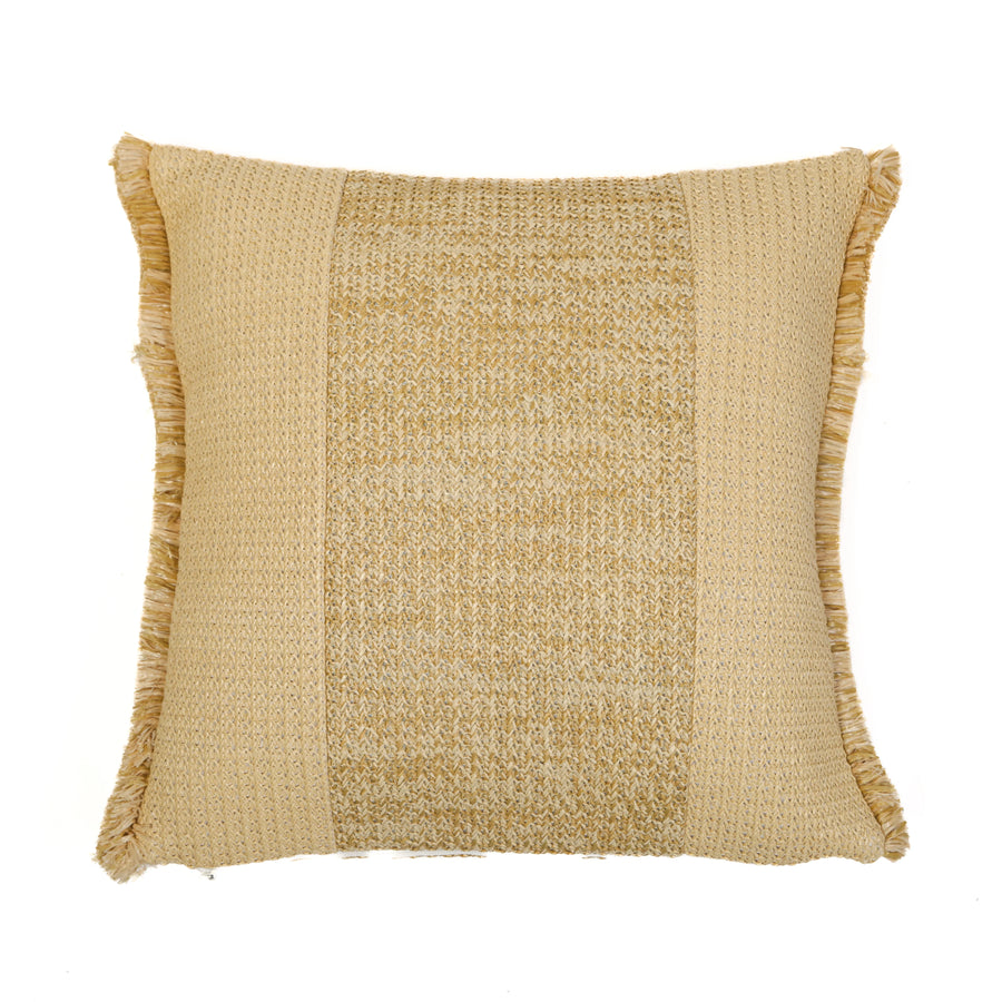 Housse de Coussin Effet Raphia À Bande 45x45, tessuto effetto rafia