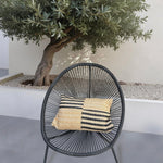 Housse de Coussin Effet Raphia Rayures 30x50 - vue principale