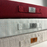 Ensemble Coussins Salon Jardin 100x50 Rouge Bordeaux - autre angle