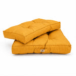Set Cuscini Trapuntati 50x50 Giallo - Spesso 15cm & Morbido (Seduta + Schienale)