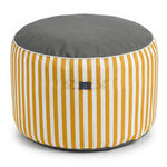 Pouf Rond Rayure Jaune - autre angle
