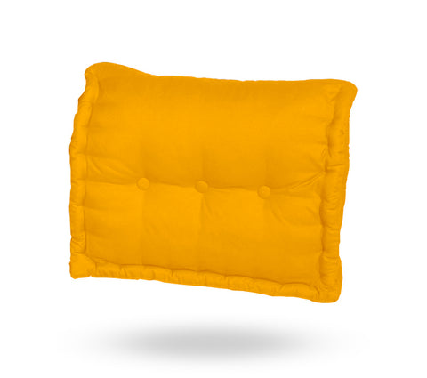 Cuscino schienale pallet imbottito in Poliestere Giallo Miele 60x40x15cm