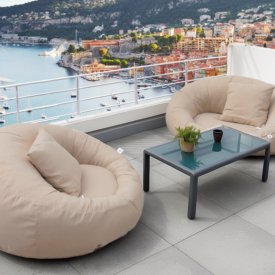 Poltrona Galleggiante Piscina XXL 140x120 Beige, per esterno e piscina