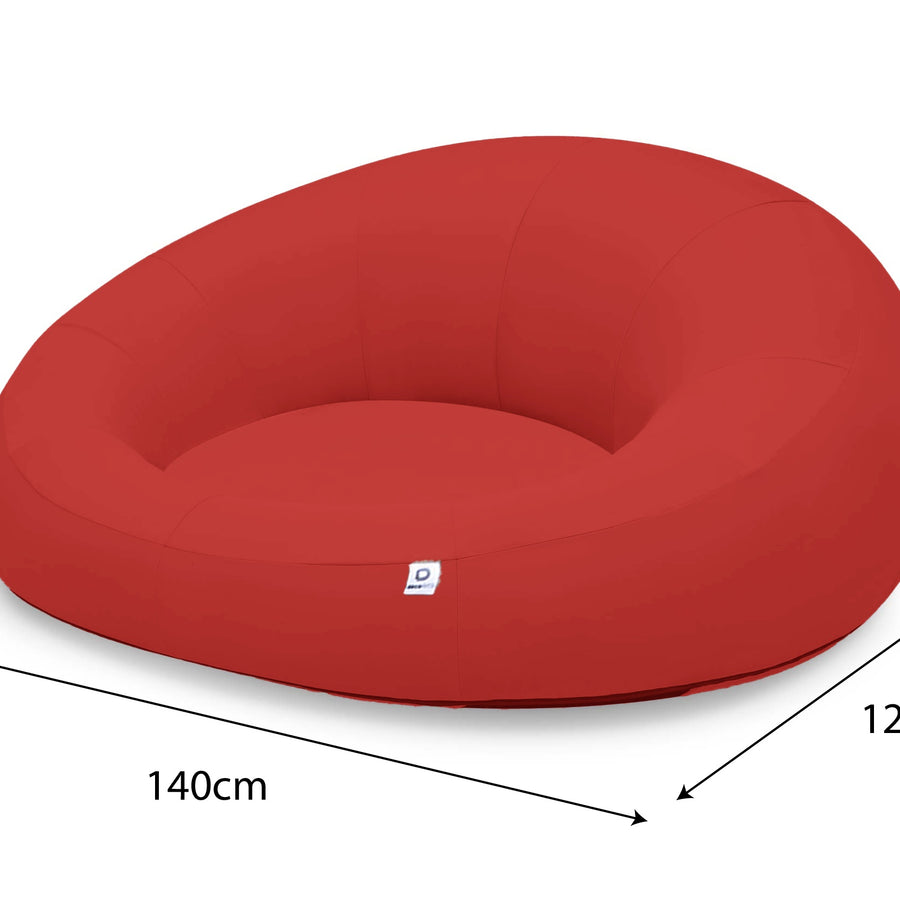 Poltrona Galleggiante Piscina XXL 140x120 Rosso – foto 5