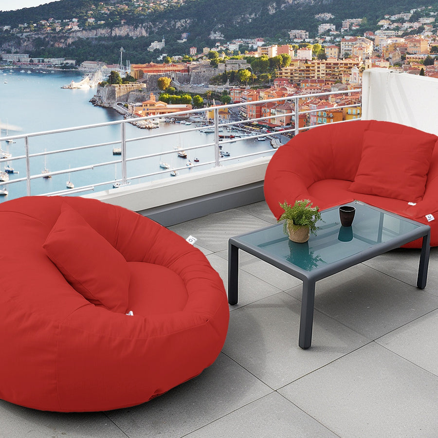 Poltrona Galleggiante Piscina XXL 140x120 Rosso, per esterno e piscina