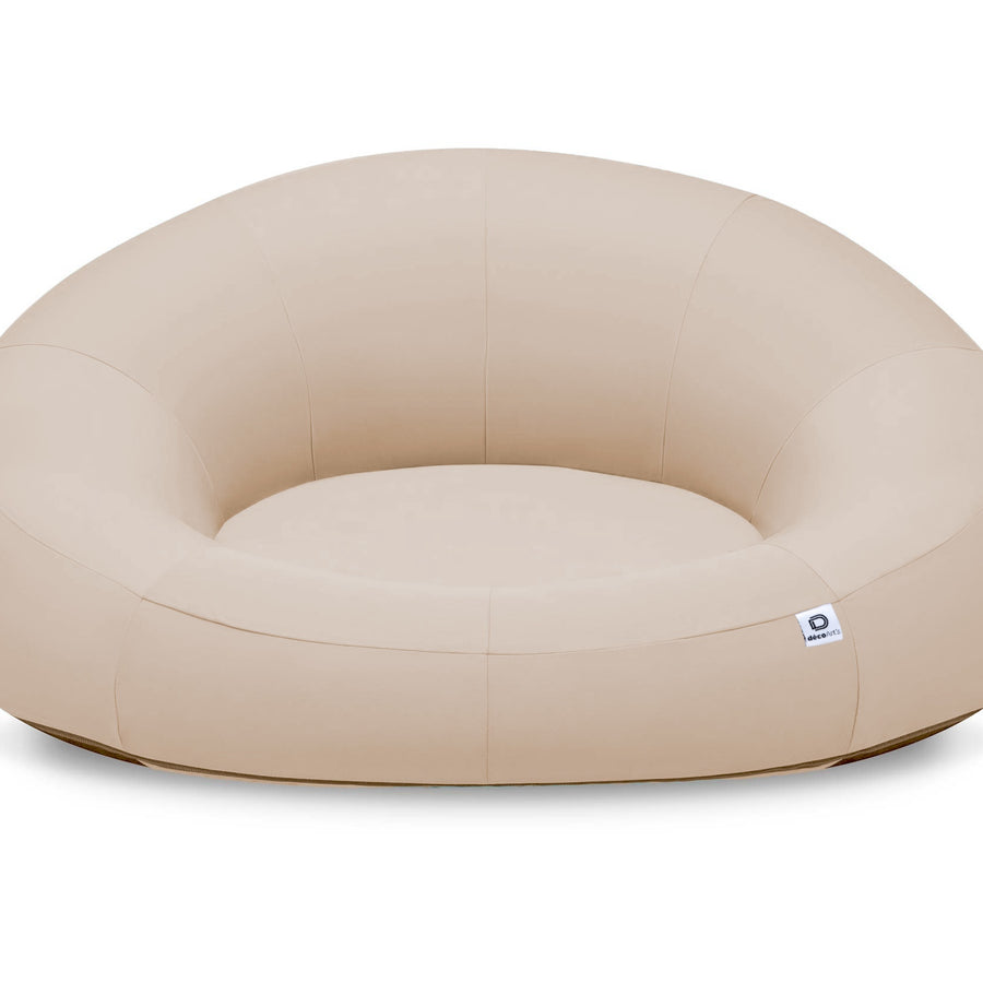 Poltrona Galleggiante Piscina XXL 140x120 Beige, tessuto in olefina