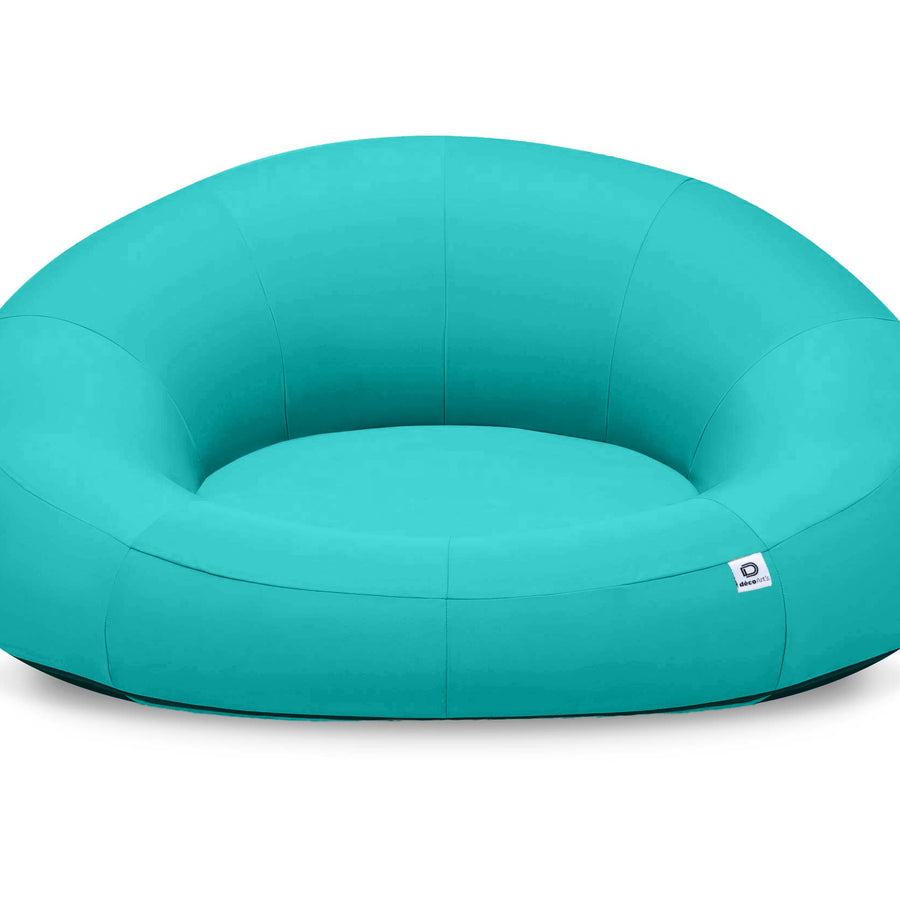 Poltrona Galleggiante Piscina XXL 140x120 Blu Caraibi, tessuto in olefina