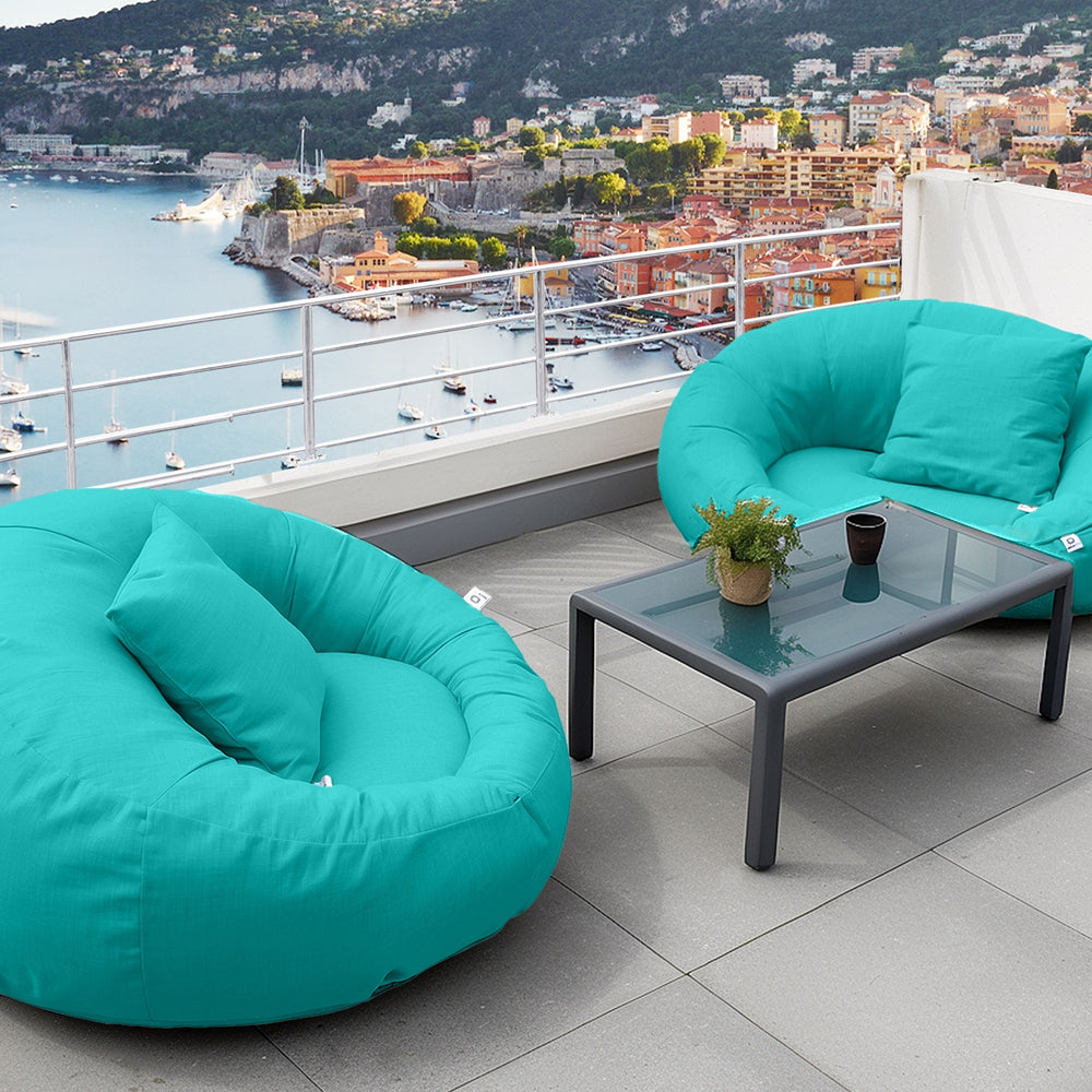 Poltrona Galleggiante Piscina XXL 140x120 Blu Caraibi, per esterno e piscina