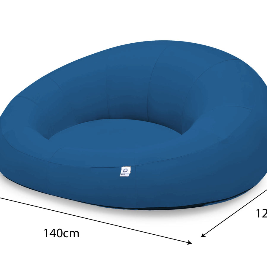 Poltrona Galleggiante Piscina XXL 140x120 Blu Petrolio – foto 5