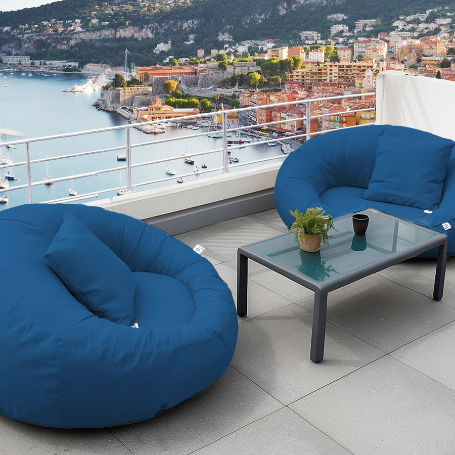 Poltrona Galleggiante Piscina XXL 140x120 Blu Petrolio, per esterno e piscina
