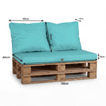 Détail tissu coussin bleu caraïbes