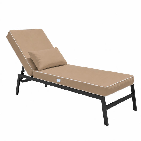 Materassino Premium Lettino 190x60 Moka - Spessore 10cm & Poggiatesta (Sfoderabile)