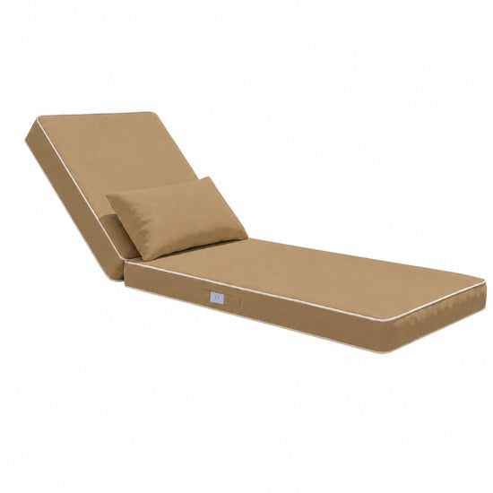 Materassino Premium Lettino 190x60 Moka - Spessore 10cm & Poggiatesta (Sfoderabile)