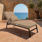 Materassino Premium Lettino 190x60 Moka - Spessore 10cm & Poggiatesta (Sfoderabile)