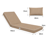 Materassino Premium Lettino 190x60 Moka - Spessore 10cm & Poggiatesta (Sfoderabile)
