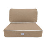 Set Cuscini Premium 60x60 Moka - Spesso 12cm & Finitura con Profilo