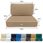 Set Cuscini Premium 50x50 Moka - Spesso 12cm & Finitura con Profilo