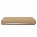 Set Cuscini Premium 100x50 Moka - 1 Seduta + 2 Schienali (Spesso 12cm & Passepoil)