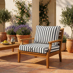 Set Cuscini Salotto da Giardino 60x60 Riga Grigio Scuro - Premium 270g (Seduta + Schienale)
