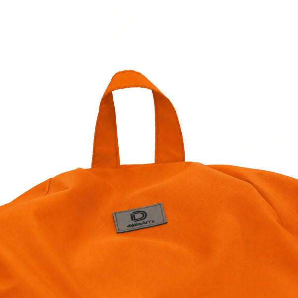 Pouf a Pera XL 110x120 Arancione - Sfoderabile & Impermeabile (Garni Perle)