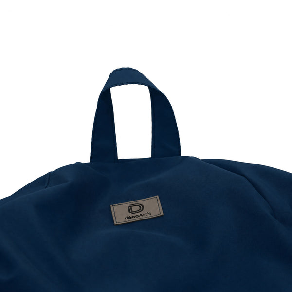 Pouf a Pera XL 110x120 Blu Petrolio - Sfoderabile & Impermeabile (Garni Perle)