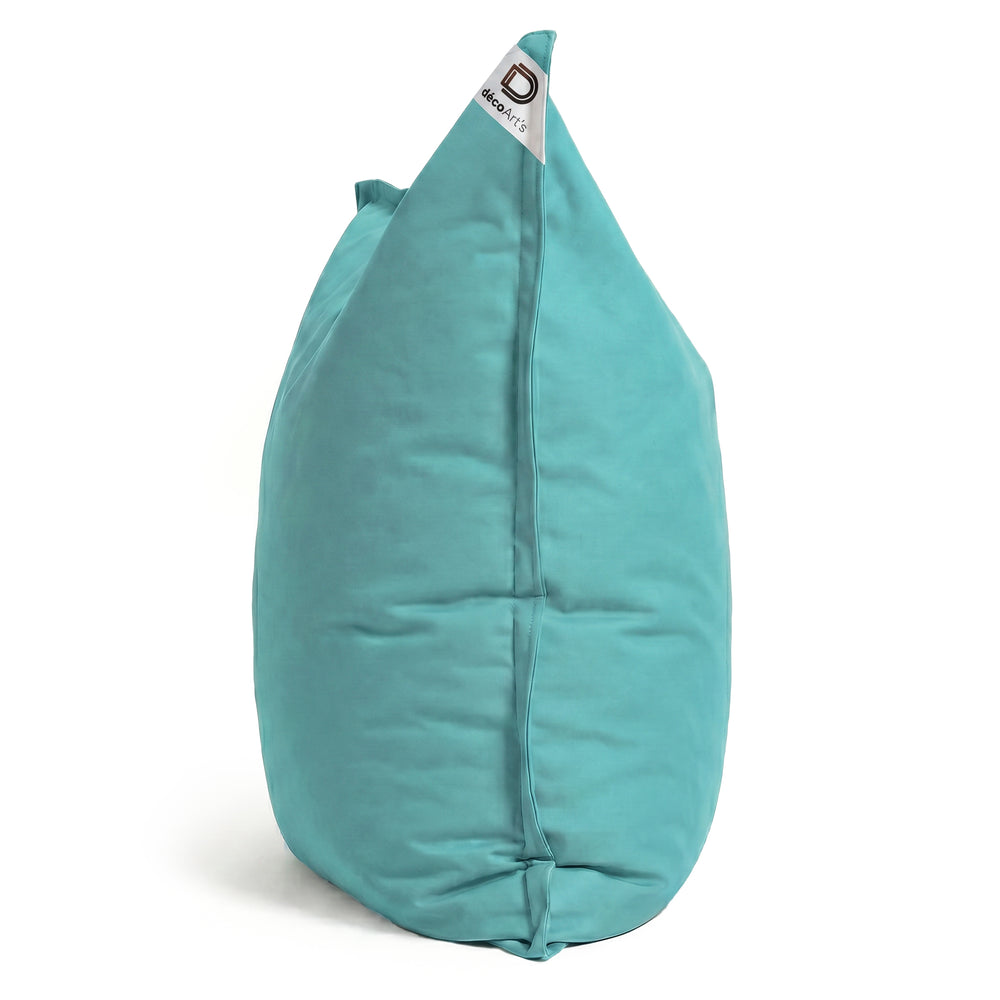 Fodera Pouf Gigante XXL 180x140 Blu Caraibi, tessuto in poliestere
