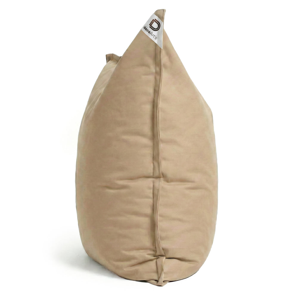 Fodera Pouf Gigante XXL 180x140 Beige, tessuto in poliestere