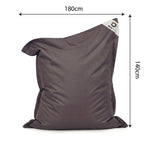 Fodera Pouf Galleggiante XXL 180x140 Grigio Carbone - (Fodera da Riempire - Spécial Piscina)