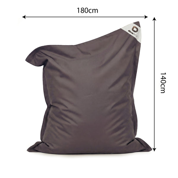 Fodera Pouf Galleggiante XXL 180x140 Grigio Carbone - (Fodera da Riempire - Spécial Piscina)