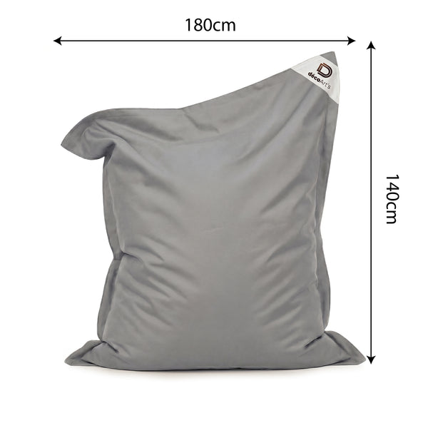 Fodera Pouf Galleggiante XXL 180x140 Grigio Ciottolo - (Fodera da Riempire - Spécial Piscina)