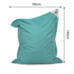 Fodera Pouf Galleggiante XXL 180x140 Blu Caraibi - (Fodera da Riempire - Spécial Piscina)