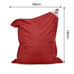 Fodera Pouf Galleggiante XXL 180x140 Rosso Peperoncino - (Fodera da Riempire - Spécial Piscina)