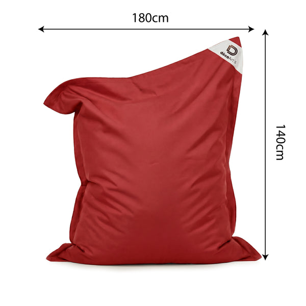 Fodera Pouf Galleggiante XXL 180x140 Rosso Peperoncino - (Fodera da Riempire - Spécial Piscina)