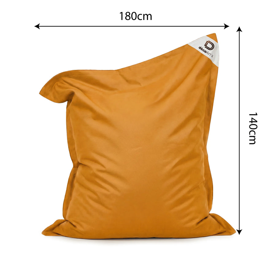 Fodera Pouf Gigante XXL 180x140 Giallo Miele, per interno, esterno e piscina