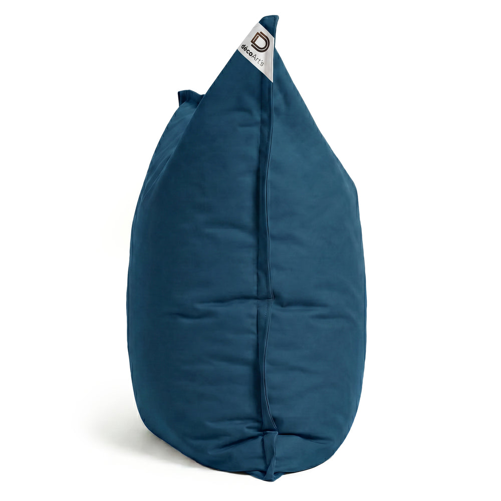 Fodera Pouf Gigante XXL 180x140 Blu Petrolio, tessuto in poliestere