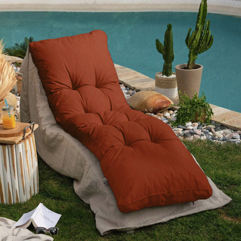 Cuscino per lettino prendisole 185x55 cm Terracotta