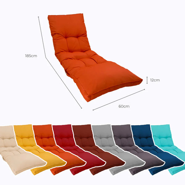 Materassino Lettino Prendisole 185x55 Arancione - Spesso 12cm & Impermeabile
