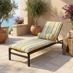 Materassino Sdraio 195x60 Motif Righe Solaires + Cuscino Cilindrico - Anti-UV & Idrorepellente