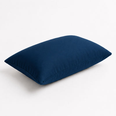 Set di 2 Cuscini d'Accento 60x35 Blu Petrolio - Decorazione Giardino & Sfoderabile