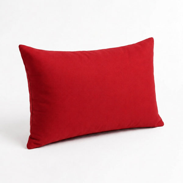 Set di 2 Cuscini d'Accento 60x35 Rosso - Decorazione Giardino & Sfoderabile