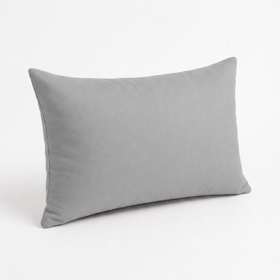 Set di 2 Cuscini d'Accento 60x35 Grigio Ciottolo, per interno, esterno e piscina