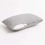 Set di 2 Cuscini d'Accento 60x35 Grigio Ciottolo - Decorazione Giardino & Sfoderabile