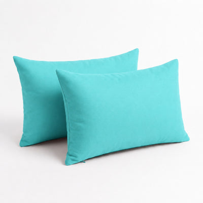Set di 2 Cuscini d'Accento 60x35 Blu Caraibi - Decorazione Giardino & Sfoderabile
