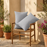 Set di 2 Cuscini d'Accento 60x35 Grigio Ciottolo - Decorazione Giardino & Sfoderabile